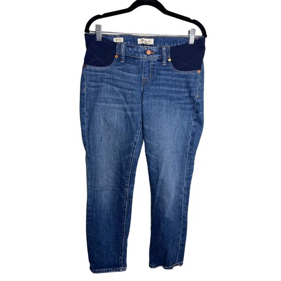 Madewell Denim - Madewell Maternity Jeans Women's 28 Slim Boy Jean Side Panels Adjustable Waist